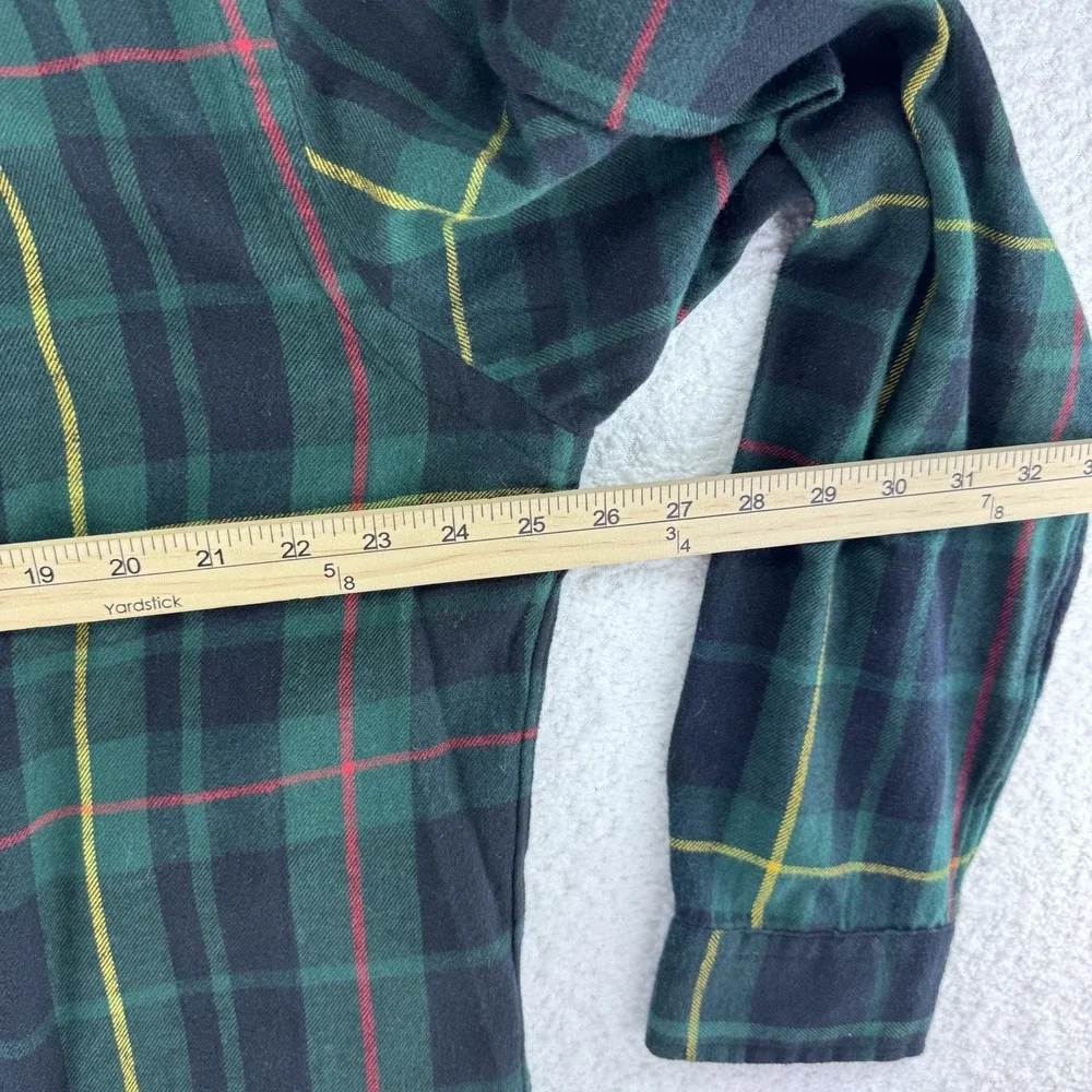 Polo Ralph Lauren Button Up Holiday Plaid Shirt Mens XL Green Cotton